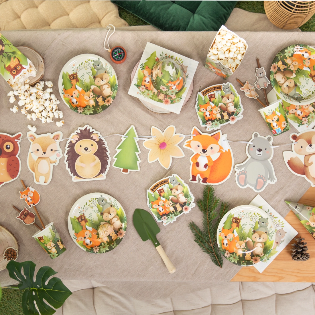 Girland Erdőlakó állatokkal, 200×18 cm