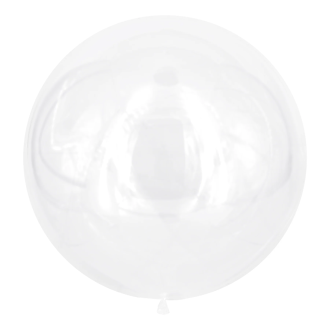 Okrogli Bobo balon, prozoren 80 cm