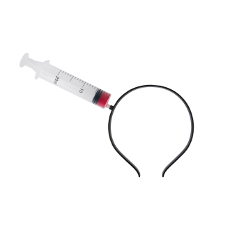 Halloween naglavni trak z injekcijsko brizgo 25 × 16 cm