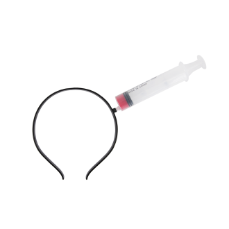 Halloween naglavni trak z injekcijsko brizgo 25 × 16 cm