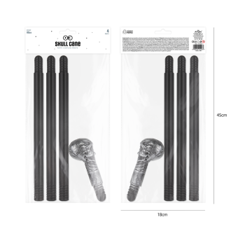 Halloween žezlo z lobanjo – 5,5 × 110 cm