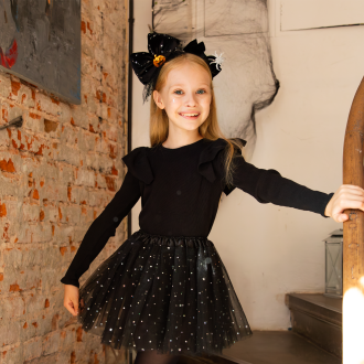 Halloween naglavni trak z mašno 25x21 cm