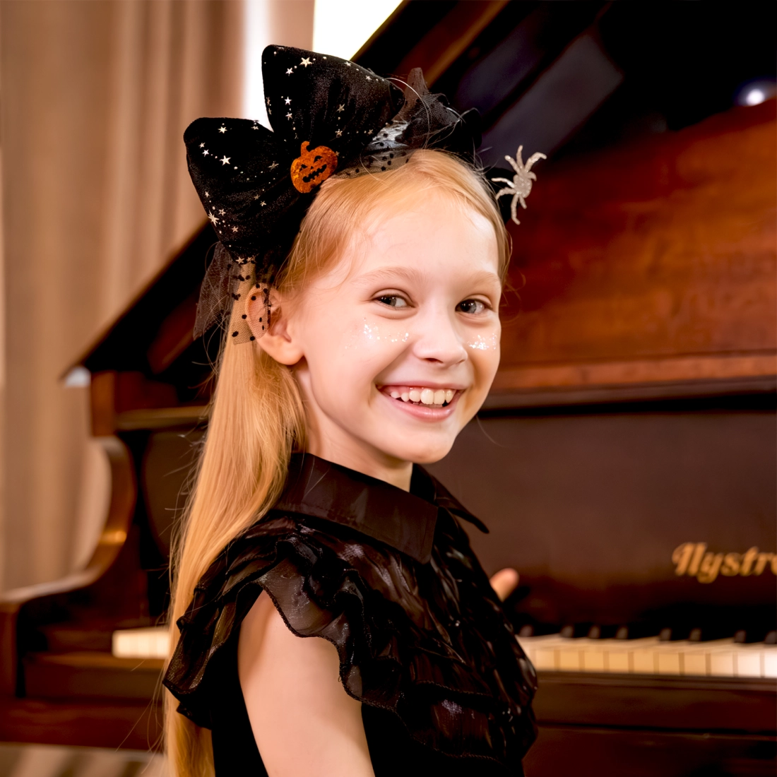 Bentiță de Halloween cu fundă 25x21 cm