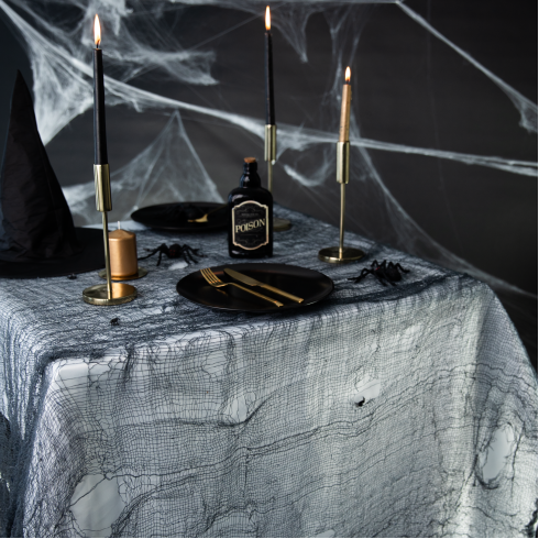 Halloween dekoráció – fekete pókháló háló, 210×300 cm Halloween dekoráció – fekete pókháló háló, 210×300 cm