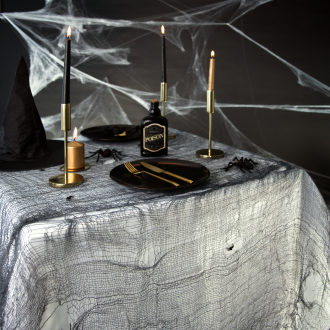 Halloween dekoracija – pajčevina, siva mreža 210 × 300 cm