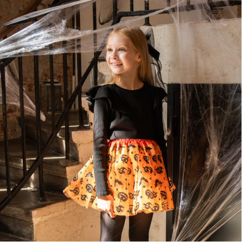 Halloweeni fekete fátyol LED masnival és tökkel Halloweeni fekete fátyol LED masnival és tökkel