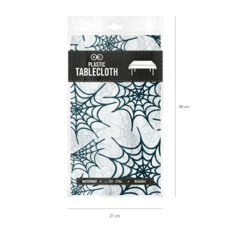 Halloween prt s pajčevino, bel in črn, 137 x 274 cm