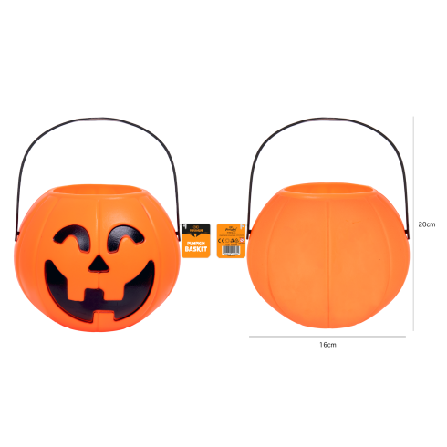 Halloweeni műanyag tök alakú cukorkakosár Halloweeni műanyag tök alakú cukorkakosár