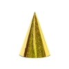 Pălărioare holografice pentru aniversare – aurii, 6 buc.