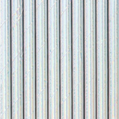 Holografické strieborné slamky – 10 ks