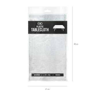 Holografski srebrni prt – 137 x 274 cm