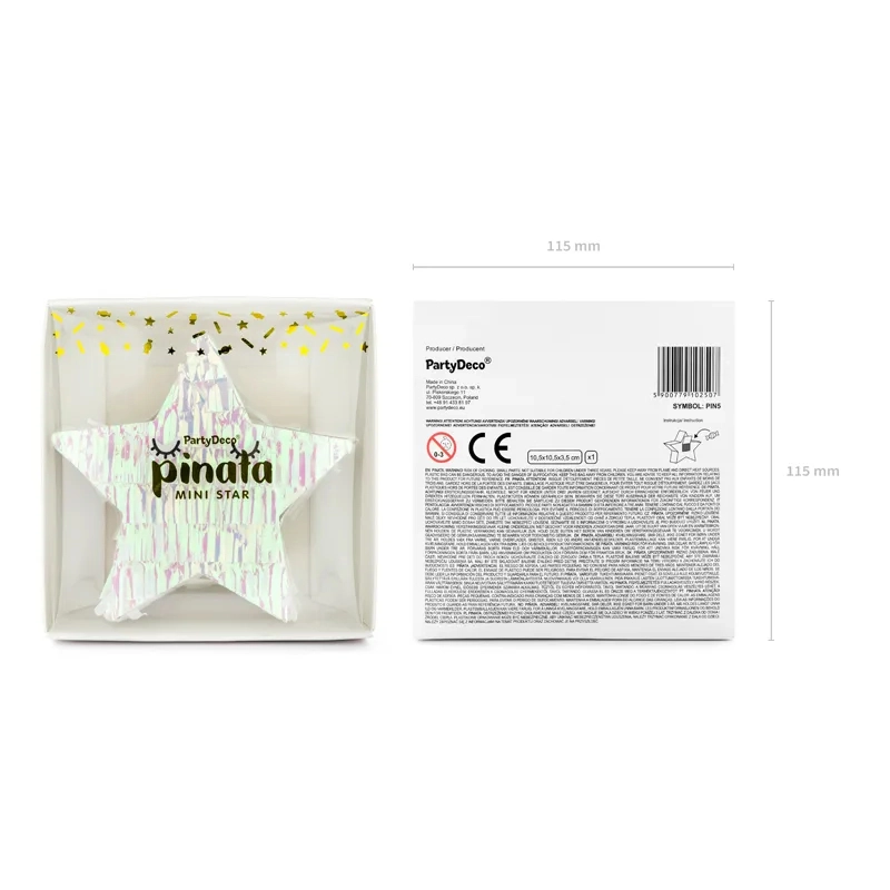 Csillag alakú piñata 10,5 × 9,5 × 3,5 cm