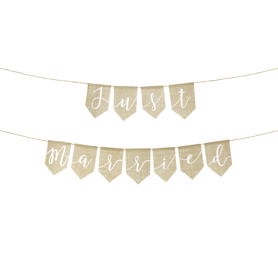 Juta felirat Just married – 185 cm