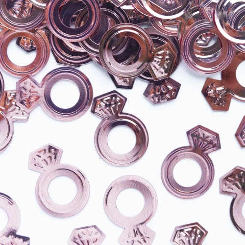Confetti 15 g – inele roz-aurii pentru petrecere