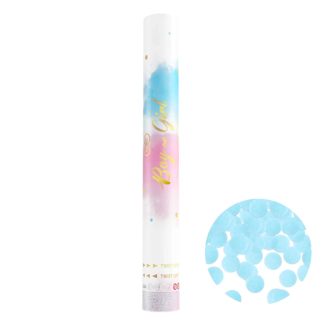 Confetti Boy or Girl, cercuri albastre, 40 cm