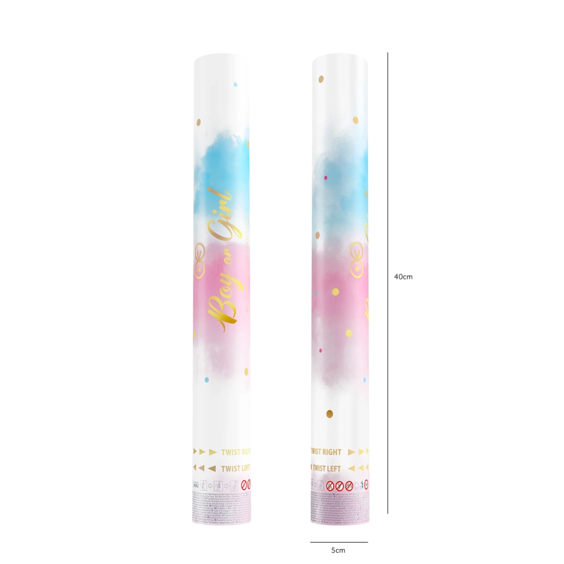 Confetti Boy or Girl, cercuri albastre, 40 cm