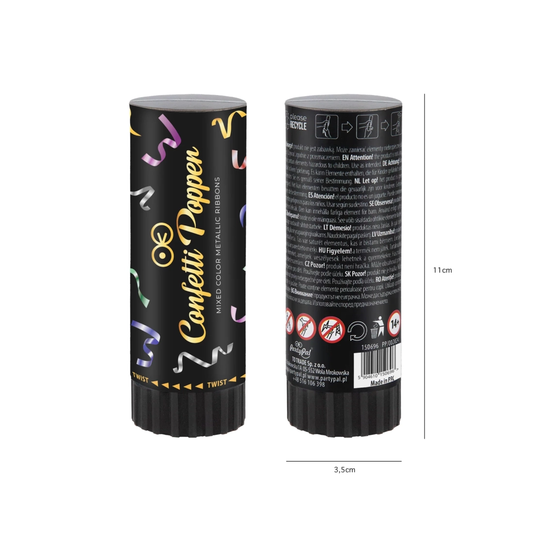 Mini konfetti – hosszú, színes spirálok