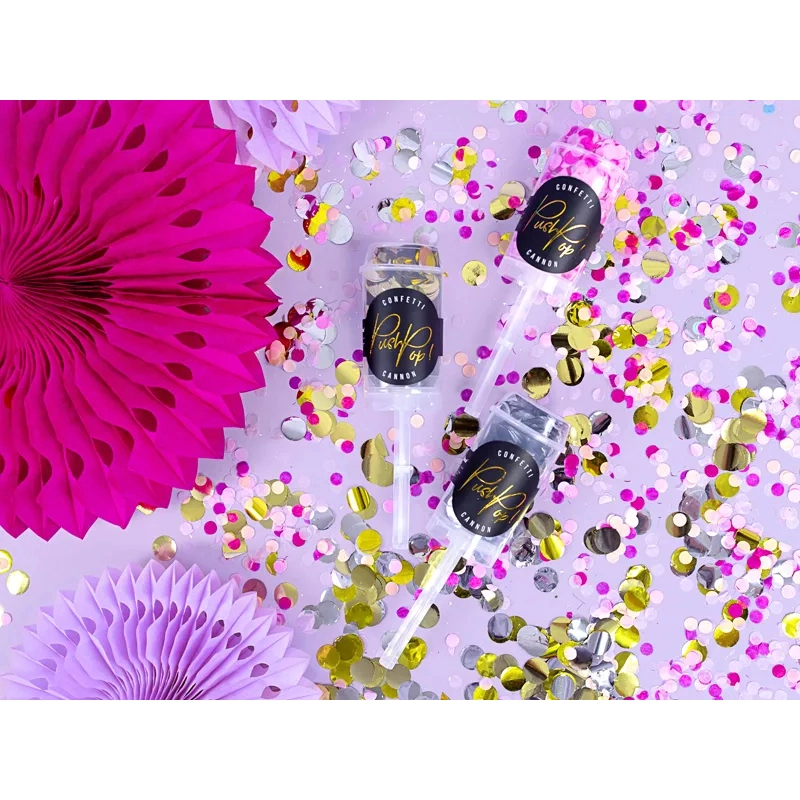 Confetti push pop – auriu