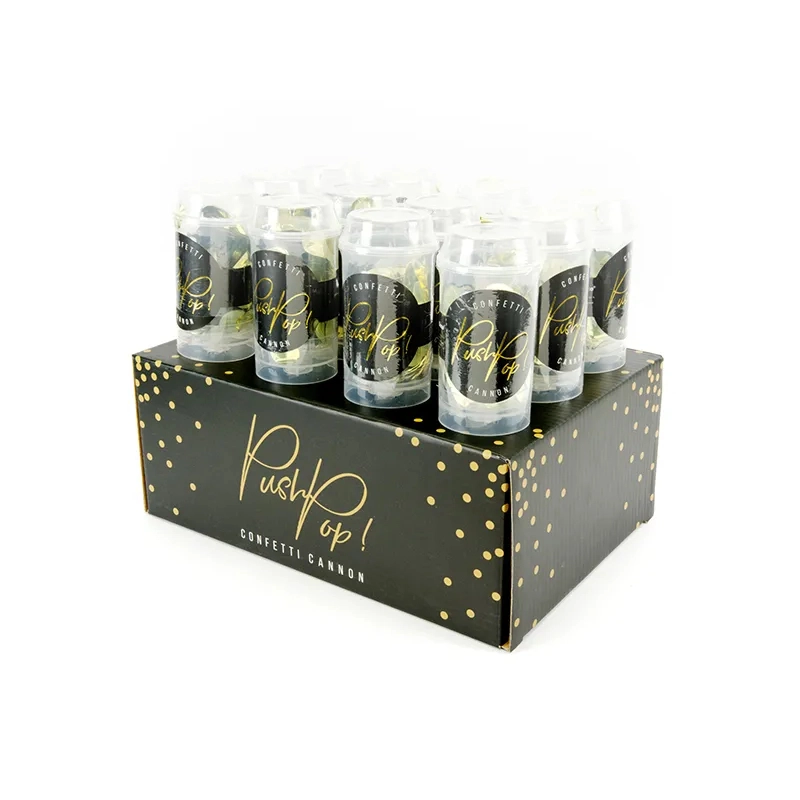 Confetti push pop – auriu