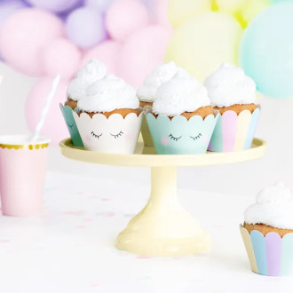 Papirnati modelčki za mafine / cupcakes Unicorn, 6 kos