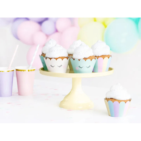 Papirnati modelčki za mafine / cupcakes Unicorn, 6 kos