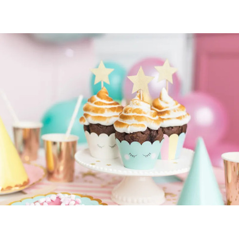 Papirnati modelčki za mafine / cupcakes Unicorn, 6 kos