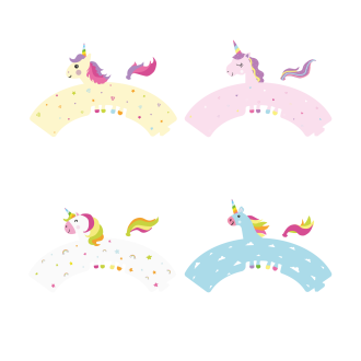 Papirnati koščki za mafine Enorog, 8 kosov