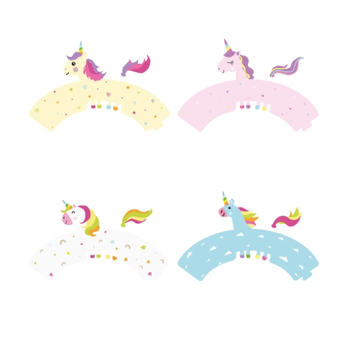 Egyszarvú muffinsütő kapszlik, 8 db