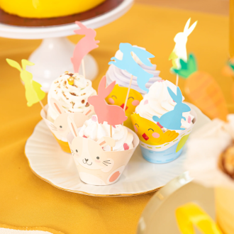 Modelčki za mafine Piščančki in Zajčki – komplet 4 kos