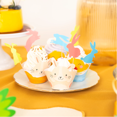 Muffinkosarak Csibék és Nyuszik – 4 darabos készlet Muffinkosarak Csibék és Nyuszik – 4 darabos készlet