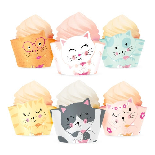 Cicás muffinpapírok, 6 db