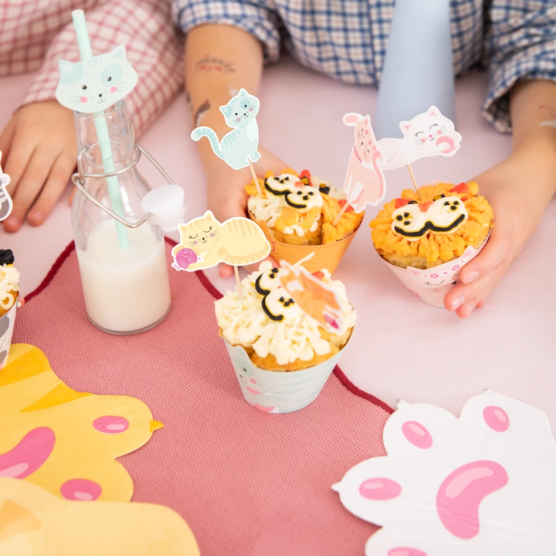 Coșulețe pentru brioșe Pisicuțe, 6 buc.