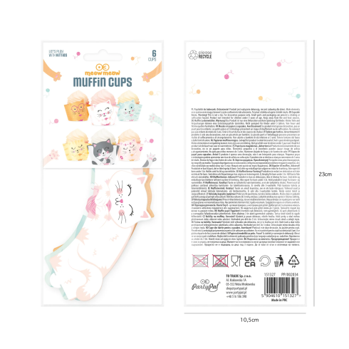 Cicás muffinpapírok, 6 db Cicás muffinpapírok, 6 db