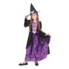 Costum de vrăjitoare pentru fete, mov-negru, mărimea L