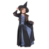 Costum de vrăjitoare pentru fetițe, negru-gri, mărimea M