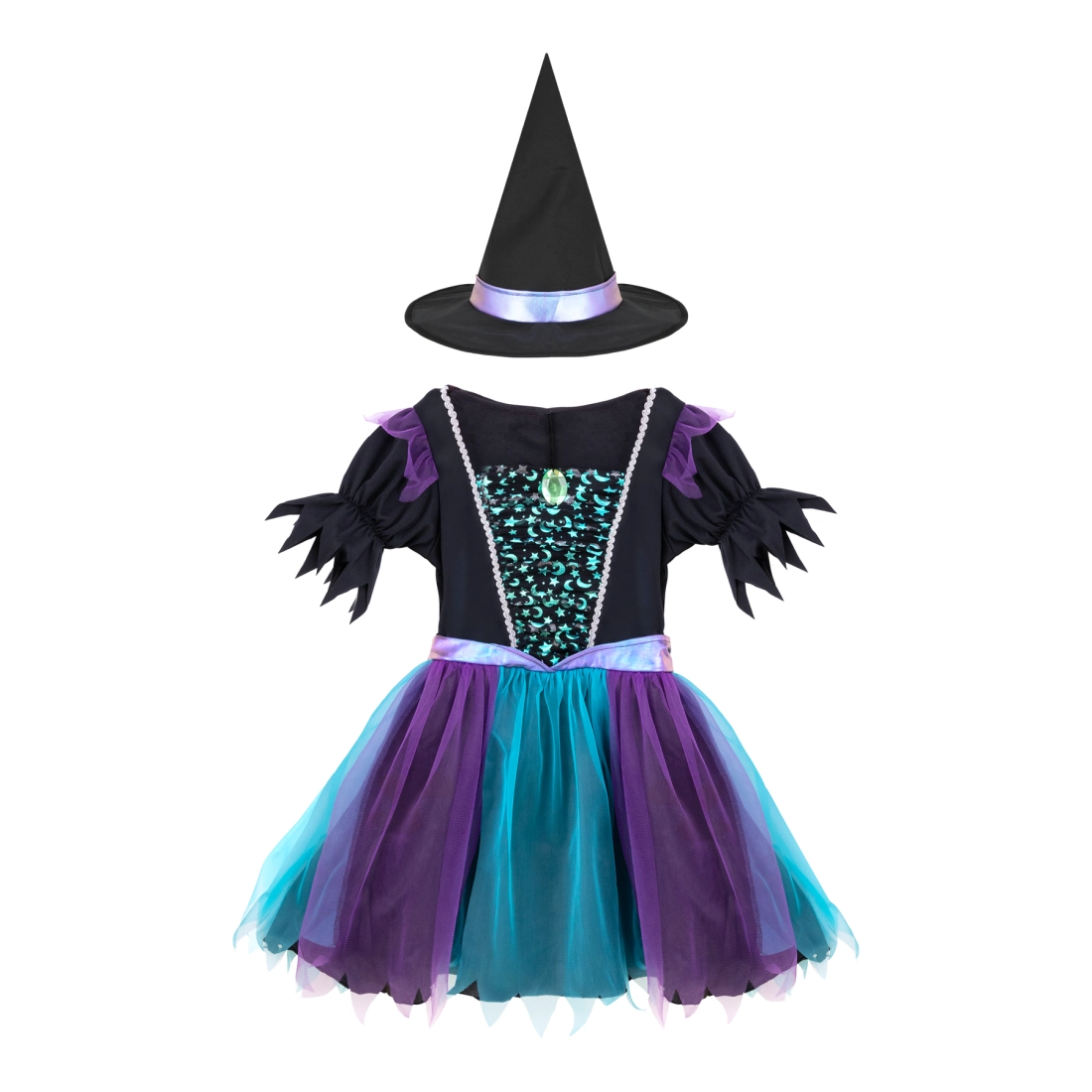Costum de vrăjitoare pentru fetiță – scurt, mărimea M