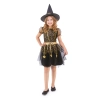 Kislány arany-fekete boszorkány jelmez, M méret