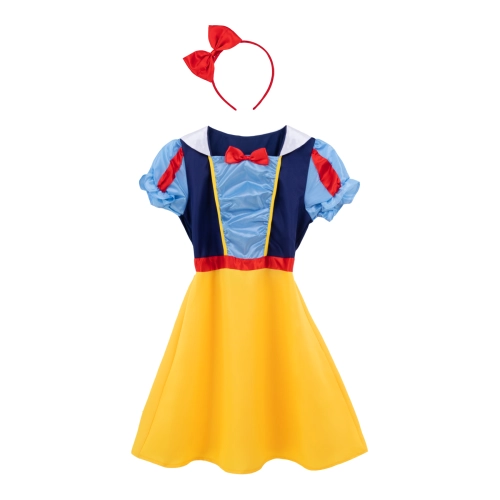 Costum Albă ca Zăpada pentru fetițe, mărimea XS