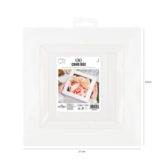 Škatla za torte in kolače z okencem 20x20x15 cm