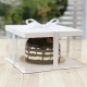Krabice na dort s ozdobnou stuhou 20x20x15 cm Krabice na dort s ozdobnou stuhou 20x20x15 cm