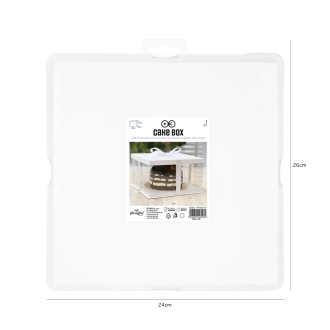 Krabica na tortu so stuhou 20x20x15 cm