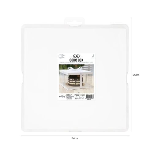 Krabice na dort s ozdobnou stuhou 20x20x15 cm Krabice na dort s ozdobnou stuhou 20x20x15 cm