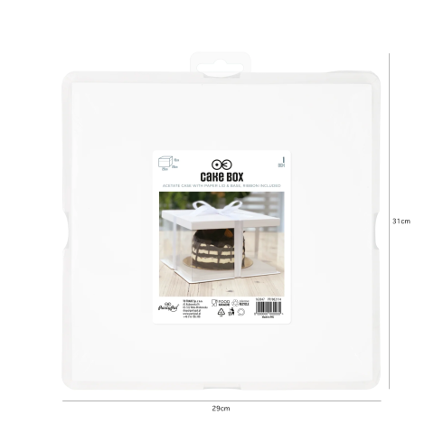 Tortadoboz szalaggal 25x25x15 cm – elegáns doboz süteményekhez, tortákhoz és pitékhez Tortadoboz szalaggal 25x25x15 cm – elegáns doboz süteményekhez, tortákhoz és pitékhez