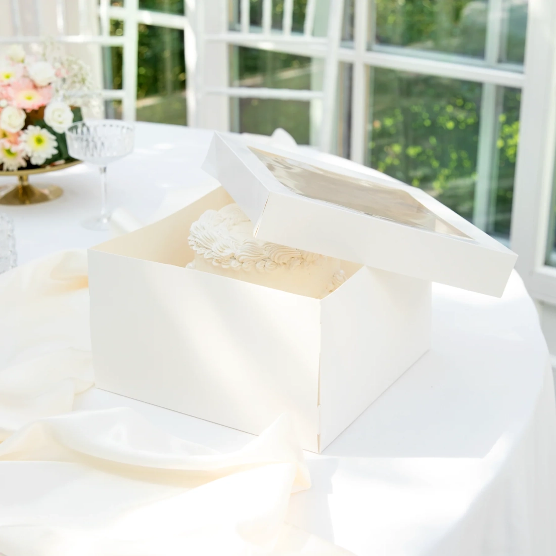 Cutie pentru tort și prăjituri cu fereastră transparentă 35x35x15 cm