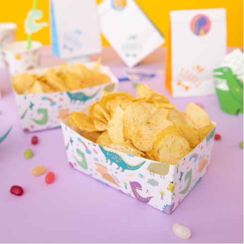 Dínós chipszes doboz, 3 db Dínós chipszes doboz, 3 db