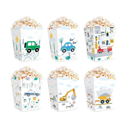 Set de 6 cutii pentru popcorn Cars