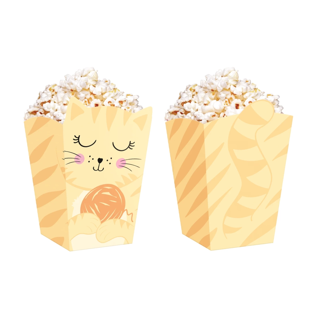 Cicás popcorn doboz, 6 darabos készlet