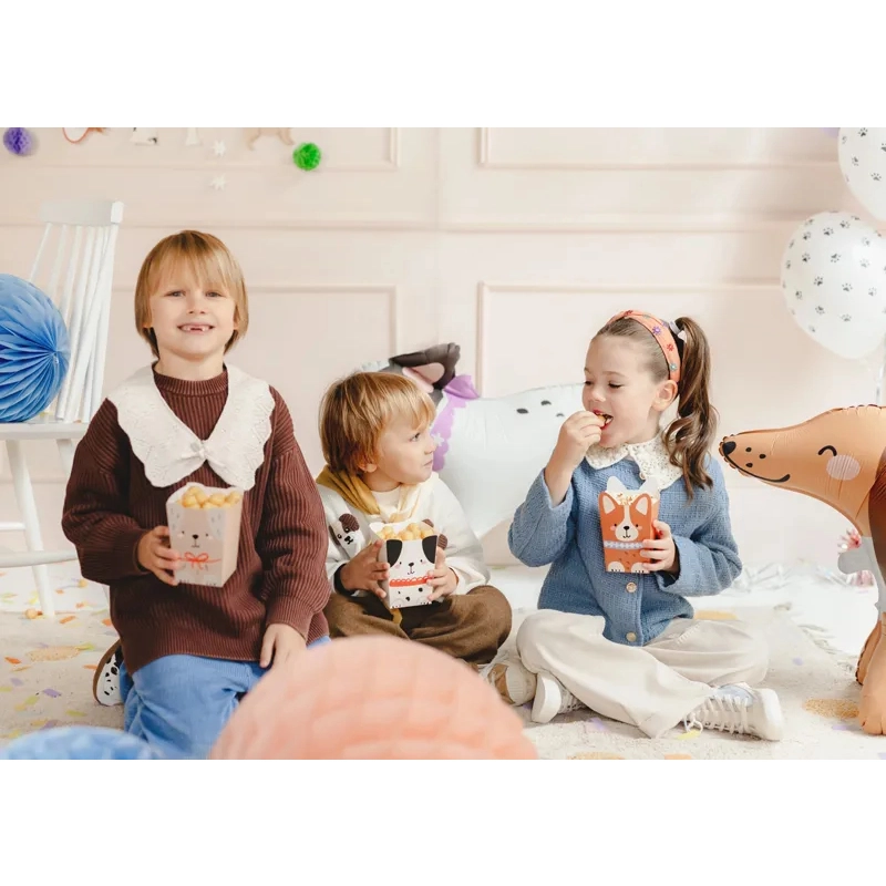 Cutii pentru popcorn cu căței, 6 buc.