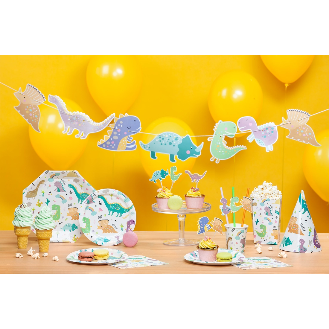 Cutii pentru popcorn Dinosaur, 6 buc.