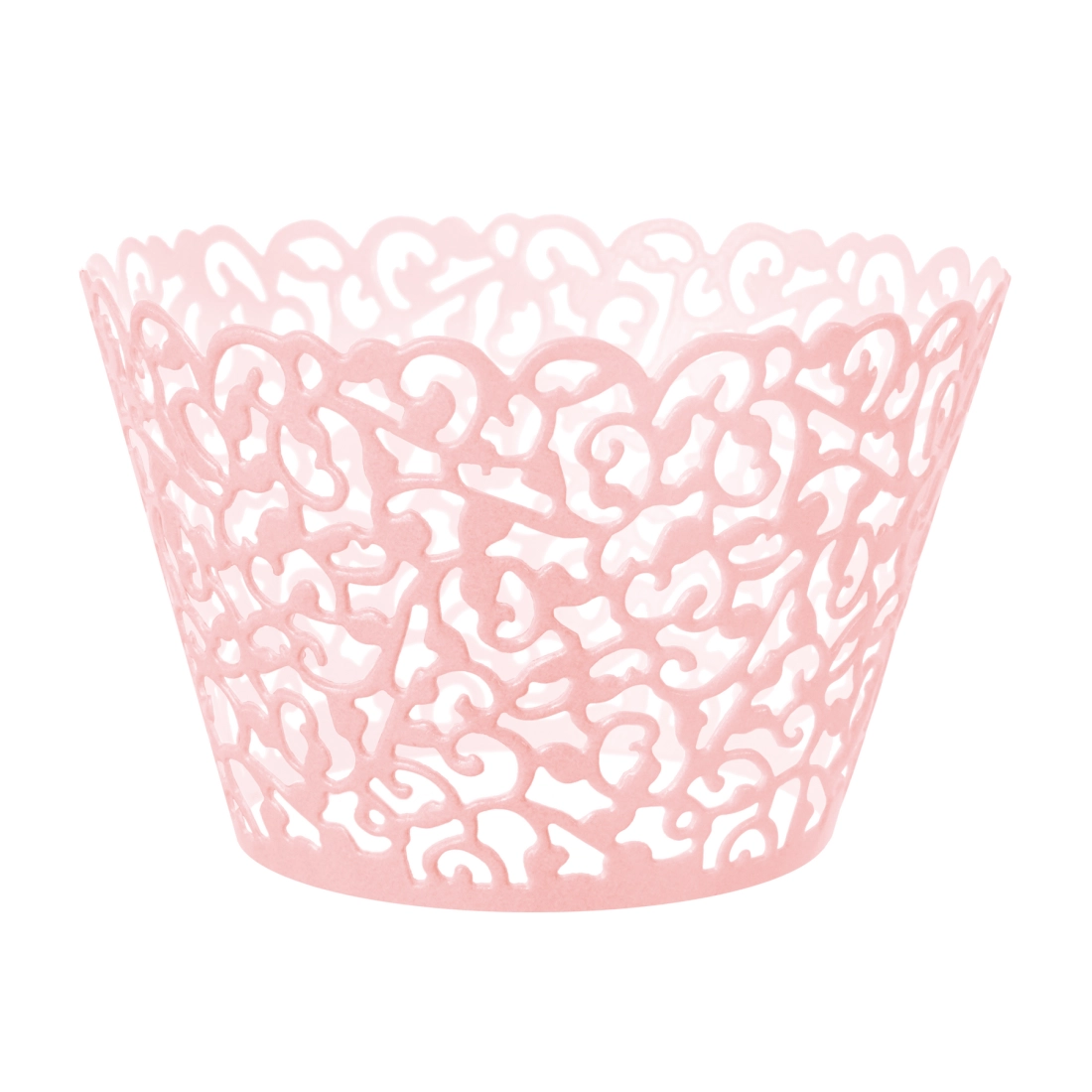 Csipkés muffinpapír – rózsaszín, 10 db